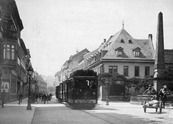 Dampfstraenbahn auf der groen Bleiche